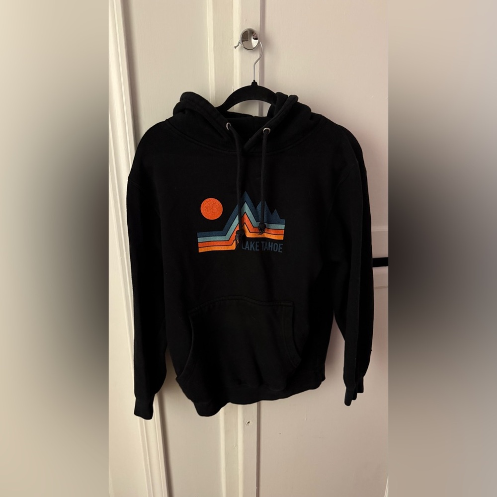 Black Graphic Lake Tahoe Hoodie